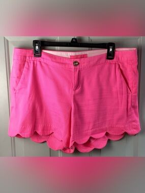 Lilly Pulitzer Hot  Pink Scallop Hem Shorts